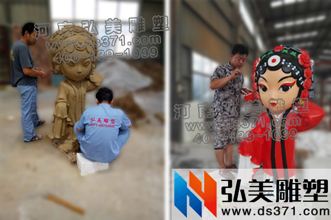 弘美雕塑人物雕塑制作現場