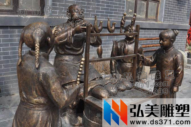 鑄銅場(chǎng)景人物雕塑