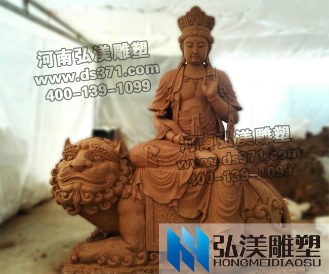 文殊菩薩雕塑-佛像雕塑、泥塑制作