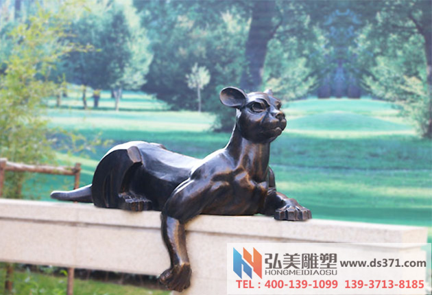 動物雕塑/豹子銅雕塑