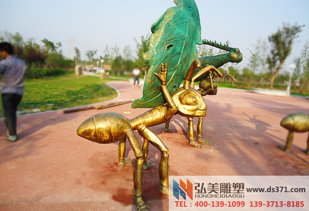 鑄銅昆蟲/動物雕塑 弘美雕塑